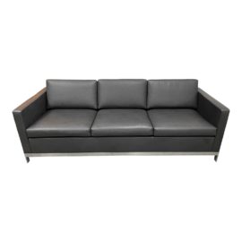 Martin Brattrud Deborah Lehman-Smith Black Leather Lounge Sofa