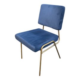 West Elm Wire Frame Navy + Gold Side Chair. Original Price: $478