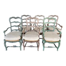 Rose Tarlow Melrose House English Rush Dining Chairs, Set of Six