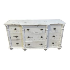 Custom Design Neo-Classical Revival Chic Nine Drawer Dresser. Original Price: $2,400