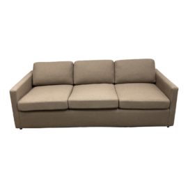 Kroll Furniture Custom Design Workroom Taupe Wool Tux Sofa. Original Price: $4,020