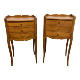 Circa 1960's Louis XV Style Nightstands, a Pair