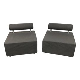 Myrtle Mueller for Haworth Custom Modular Slipper Chairs - a Pair