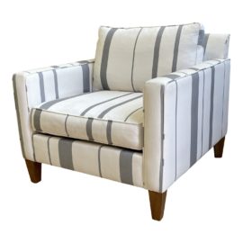 West Elm Strip Upholstered Lounge Arm Chair