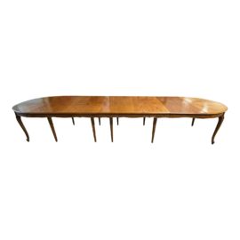Vintage European Pear Wood Extension Table