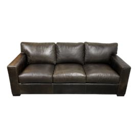 Crate & Barrel Axis Leather 3-Seat Sofa. Original Price: $3,299