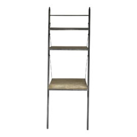 Restoration Hardware Wall Mounted Ladder Bookcase + Adjustable Chair