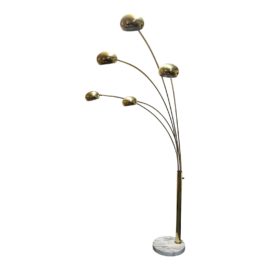 Late 20th Century Five Arch Arm Light Arm Floor Lamp