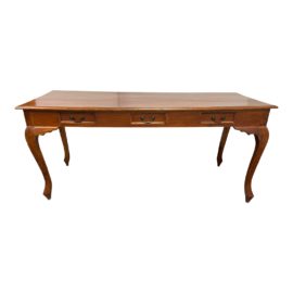 Late 20th Century French Provincial Style 3 Drawer Writing Desk