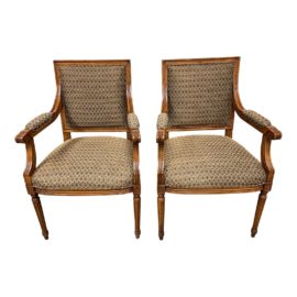 Early 21st Century Custom Design Contemporary Bergerre Arm Chair - a Pair