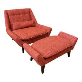 Jeff Vioski Mid-Century Palms II Chair + Ottoman. Original Price: $4,500