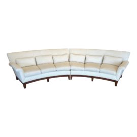 Ted Boerner Curved Intermezzo Sofas. Original Price: $10,000