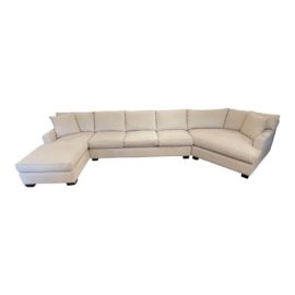 Sunrise Home Custom 3pc Ivory Sectional. Original Price: $13,000