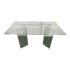 Late 20th Century Pace Collection Leon + Irving Rosen Style Glass Dining Table