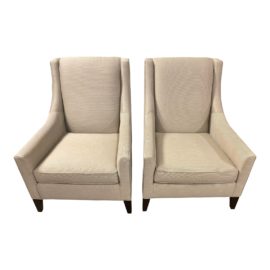 Mitchell Gold & Bob William Cara Tall Chairs, a Pair. Original Price: $5.334