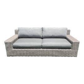 Crate & Barrel Abaco Outdoor Sofa + Graphite Sunbrella Cushions. Original Price: $1,799