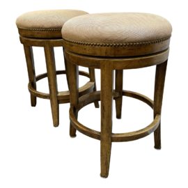 Bausman Alder Swivel Counter Stool - a Pair. Original Price: $4,140