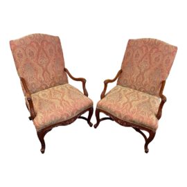 Pennsylvania House Arm Chair in Paisley - a Pair