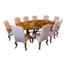 Lx. Rossi Travestere Wave Oval Expanding Dining Table + 10 Chairs