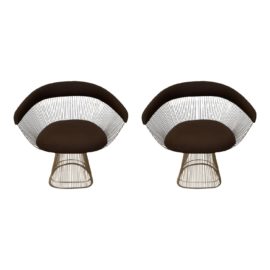 Knoll Warren Platner Arm Chairs, a Pair. Original Price: $7,600