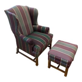 Pennsylvania House Custom Wingback Chair + Ottoman