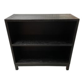 Custom Black Low Bookcase