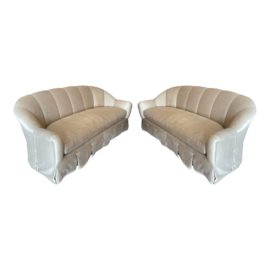 A Pair of Caperton Collection Custom Del Mar Sofas. Original Price: $30,932