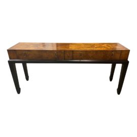 Late 20th Century Hekman Burlwood Console
