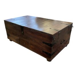 Crate & Barrel Storage Trunk Coffee Table