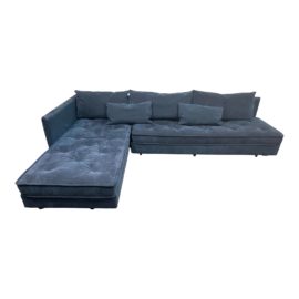 Didier Gomez for Ligne Roset Nomade Navy Suede Sleeper Sectional. Original Price: $10,000