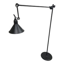 Lampe Gras Black Finish 215 Floor Lamp. Original Price: $1,056