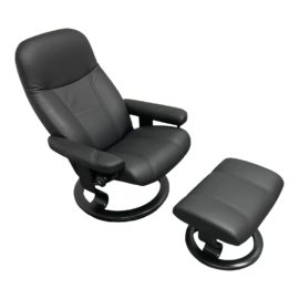 Ekornes Stressless Recliner Consul Chair + Ottoman - a Set. Original Price: $2,095