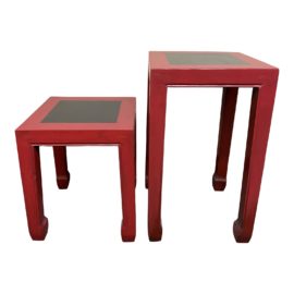 Vintage Thai Side Tables, a Pair