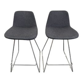 B & T Pera Counter Height Stools, a Pair
