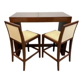 J.C. Cody Stanton Bar Table + Pair of Ellis Bar Stools. Original Price: $3,155