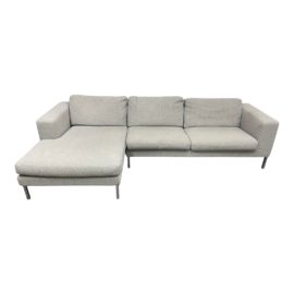 Design Within Reach BenSen Neo Gray Boucle Two Piece Sectional. Original Price: $5,777