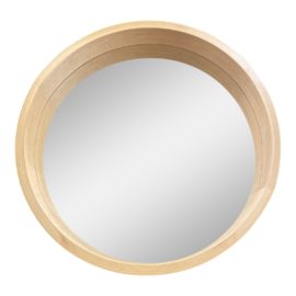 Room & Board Round Maple Wall Mirror