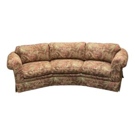 Wesley Hall Furniture Botanical Jacquard Curved Sofa. Original Price: $5,000