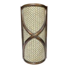 Hilliard Lighting Tiled Ribbon Large Bronze Sconce