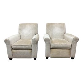 Lee Industries Relaxor Ivory Recliners - a Pair. Original Price: $4,500