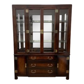 American of Martinsville Chinoiserie Display Cabinet