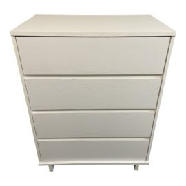 Contemporary White Four Drawer Dresser. Original Price: $350