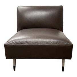 Room & Board McCreary Modern Leather Slipper Chair. Original Price: $1850