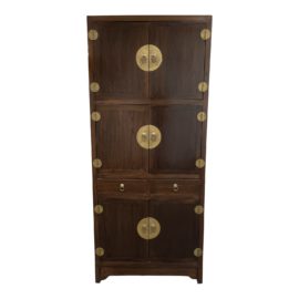 Asian Influenced Chinoiserie Storage Armoire
