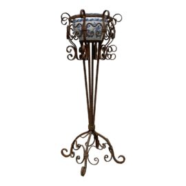 Victorian Ornate Wrough Iron Plant Stand