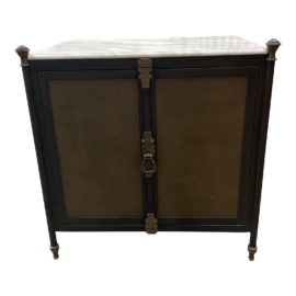 Custom Design Gaspard Marble Top + Metal Side Table