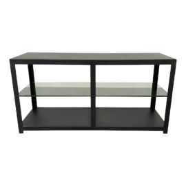 Room & Board Parsons Style Glass + Metal Low Media Console