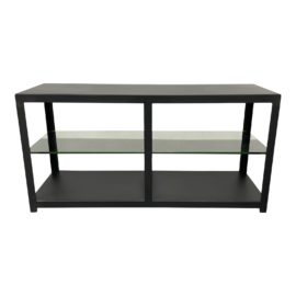 Room & Board Parsons Style Glass + Metal Low Media Console