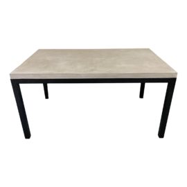 Crate & Barrel Parsons Black Steel + Concrete Top Dining Table/Desk. Original Price: $1,049
