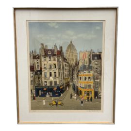 Michael Delacroix Signed Lithograph of the Pantheon in Paris